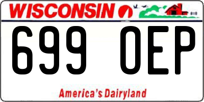 WI license plate 699OEP