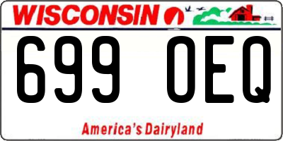 WI license plate 699OEQ