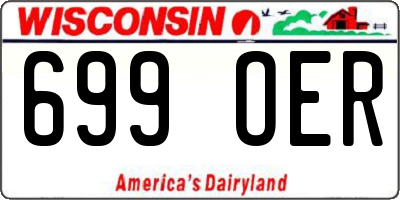WI license plate 699OER