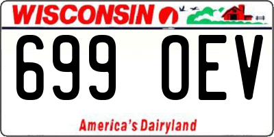 WI license plate 699OEV