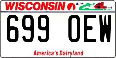 WI license plate 699OEW