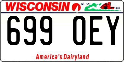 WI license plate 699OEY