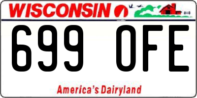 WI license plate 699OFE