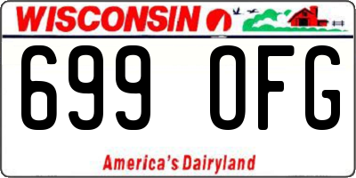 WI license plate 699OFG