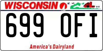 WI license plate 699OFI