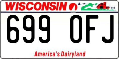 WI license plate 699OFJ