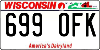 WI license plate 699OFK