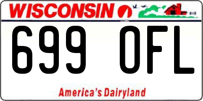 WI license plate 699OFL