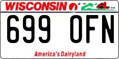 WI license plate 699OFN
