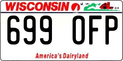 WI license plate 699OFP