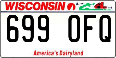 WI license plate 699OFQ