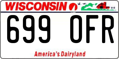 WI license plate 699OFR