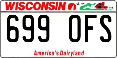 WI license plate 699OFS