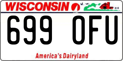WI license plate 699OFU