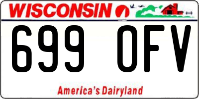 WI license plate 699OFV