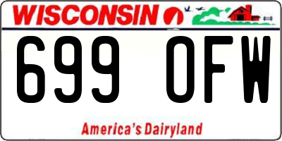 WI license plate 699OFW