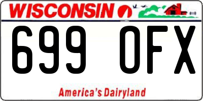 WI license plate 699OFX