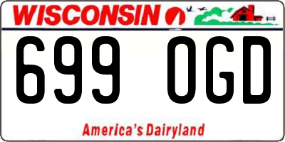 WI license plate 699OGD