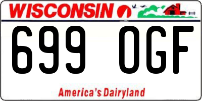 WI license plate 699OGF