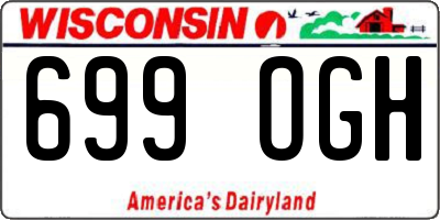 WI license plate 699OGH
