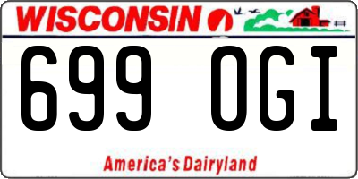 WI license plate 699OGI