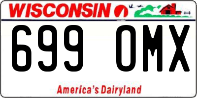 WI license plate 699OMX