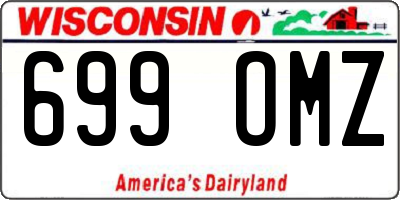 WI license plate 699OMZ
