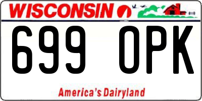 WI license plate 699OPK