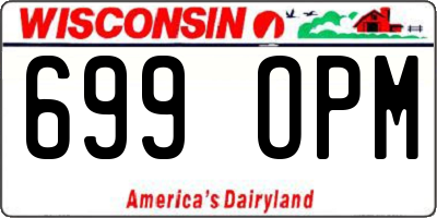 WI license plate 699OPM