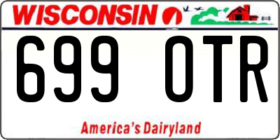 WI license plate 699OTR