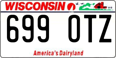 WI license plate 699OTZ