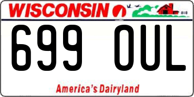 WI license plate 699OUL