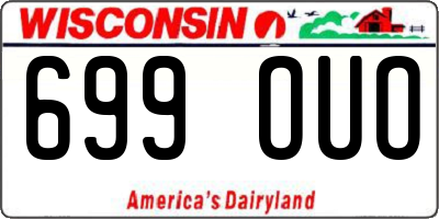 WI license plate 699OUO
