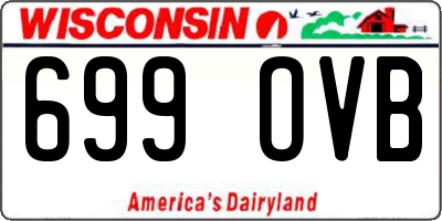 WI license plate 699OVB