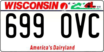WI license plate 699OVC
