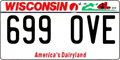 WI license plate 699OVE