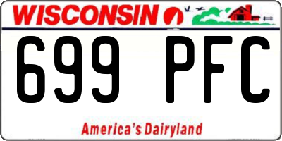 WI license plate 699PFC