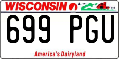 WI license plate 699PGU