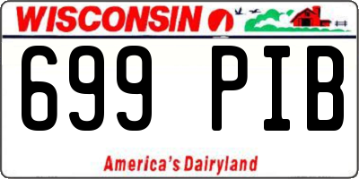 WI license plate 699PIB