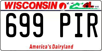 WI license plate 699PIR