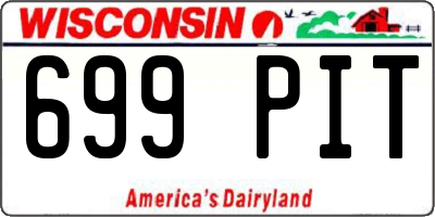 WI license plate 699PIT