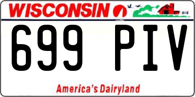 WI license plate 699PIV