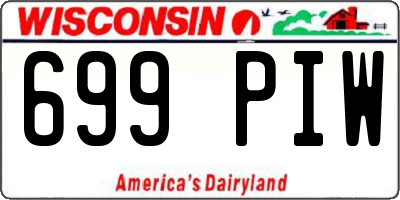 WI license plate 699PIW