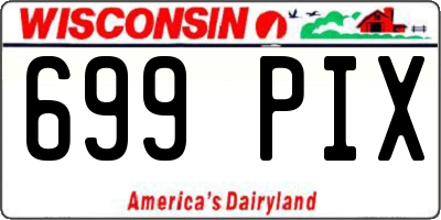 WI license plate 699PIX