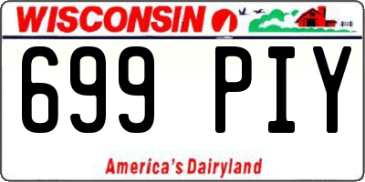 WI license plate 699PIY
