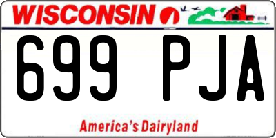 WI license plate 699PJA