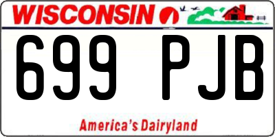 WI license plate 699PJB
