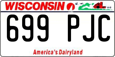 WI license plate 699PJC