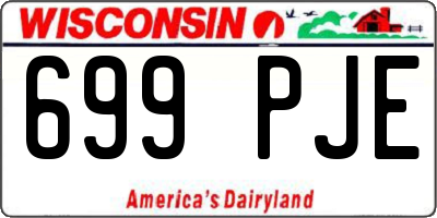 WI license plate 699PJE