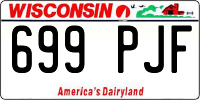 WI license plate 699PJF